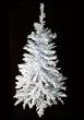 4.5' Pre-Lit White Artificial Christmas Tree - Green Lights