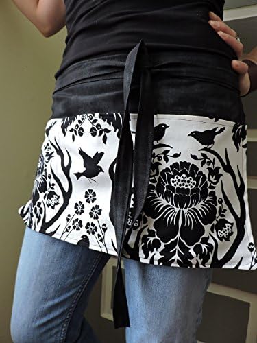 Half Apron + Waitress Apron + Black and White Apron + Server Apron + Handmade Apron + Vendor Apron Simply Josephine + Free Shipping