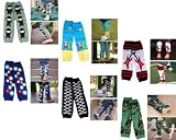 Bundle Monster 6 Pair Baby Leggings / Leg Warmers Mix Design Set for Boy