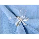 Set of 4 Clear Butterfly Napkin Rings