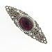 Victorian Style Filigree Amethyst Hue Cabochon Barrette