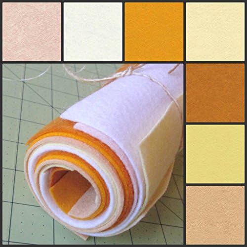 6"x12" Felt Sheets Honey Crafting, Sewing, Collection Wool Felt Sheets Craft Felt 7 Sheets