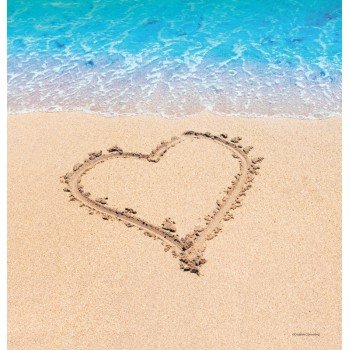 Beach Love Plastic Tablecover 54