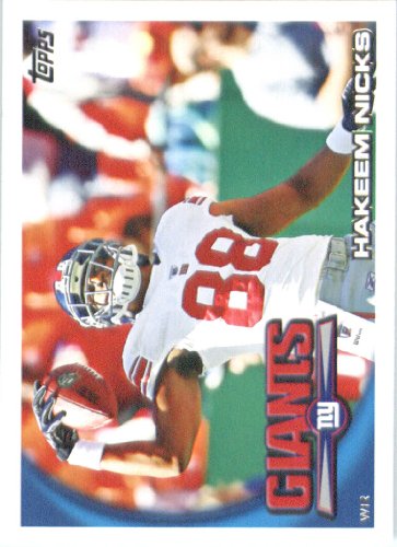 2010 Topps NFL Football Card # 115 Hakeem Nicks - New York Giants - NFL Trading Card in a Protective ScrewDown Case!