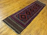2'0 x 7'10 Red Hand Knotted Wool Sumak Runner Rug