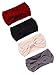 Pangda 4 Pieces Cable Knit Headband Crochet Headbands Plain Braided Head Wrap Winter Ear Warmer for Women Girls, 4 Colors (Multicoloured A)