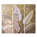Metallic Leaves 3-pc. Wall Art Set