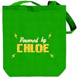 Powered By Chloe Prénoms Féminins Sac Cabas (Vert, Toile, Unisexe)