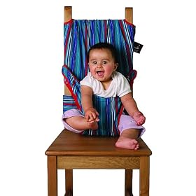 Totseat Chair harness in Blue Stripe