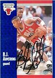 B.J. Armstrong Autographed/Hand Signed Basketball Card (Chicago Bulls) 1991 Fleer #25