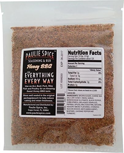 Paulie Spice : Sweet Honey BBQ Seasoning and Rub : 4 oz
