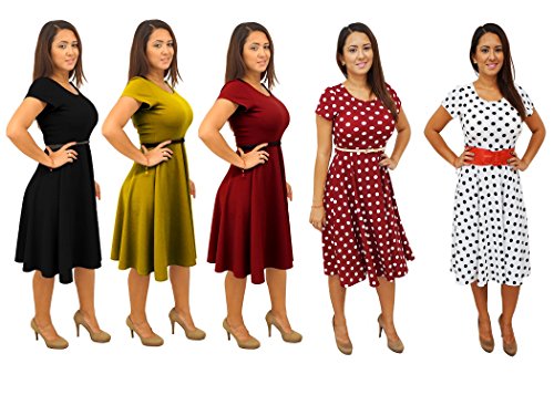 DBG Women's Short Sleeve Scoop Neck Polyester Dress