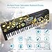 Digital Piano Kids Keyboard - Portable 61 Key Piano Keyboard, Learning Keyboard for Beginners w/ Drum Pad, Recording, Microphone, Music Sheet Stand, Built-in Speaker - Pyle PKBRD6111