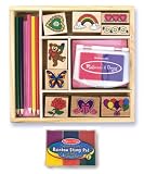 Friendship Deluxe Stamp Set and Large Rainbow Stamp Pad by Melissa and Doug