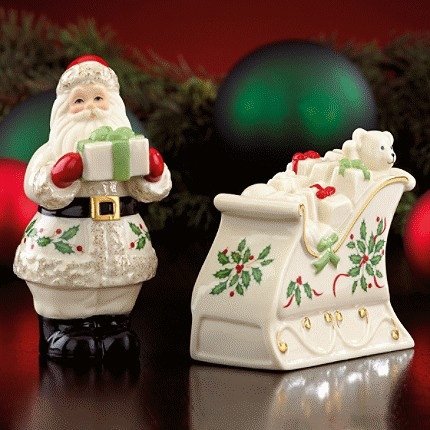 Lenox Holiday Santa & Pepper Set