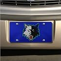 Minnesota Timberwolves Blue Mirrored License Plate