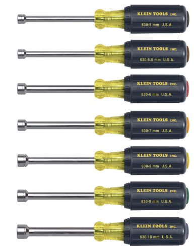 Klein 65160 7 Piece Metric Nut Driver Set with Cushion Grip