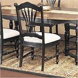 Side Chair with Fabric Cushion in Black [Set of 2]