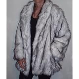 Ooh La La Black Tipped White Husky Faux Fur Jacket