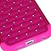 S6 Edge Case, Galaxy S6 Edge Case, Style4U Galaxy S6 Edge Studded Rhinestone Crystal Bling Hybrid Armor Case Cover for Samsung Galaxy S6 Edge with 1 Style4U Stylus [Hot Pink/Hot Pink]