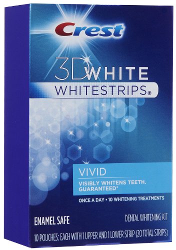 Crest 3D White Whitestrips Dental Whitening Kit, Vivid, 10 ct.