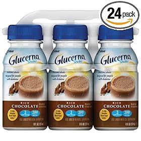 Glucerna Shake Rich Chocolate, 8 Ounce Bottles (Pack of 24)