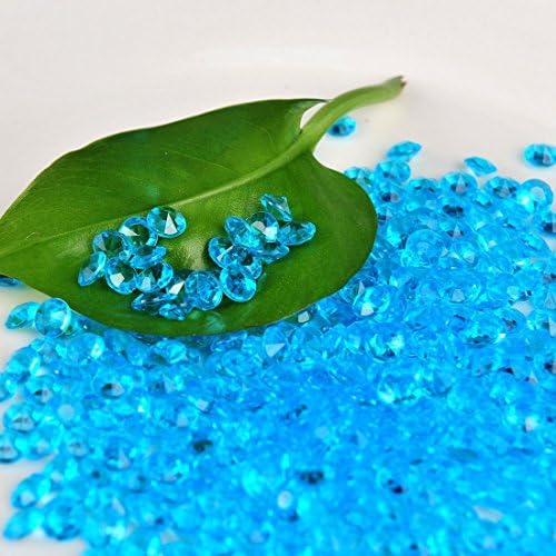 Vijara 1000 Diamond Table Confetti Wedding Bridal Shower Party Decorations 1/3ct 45mm Clear Sky Blue