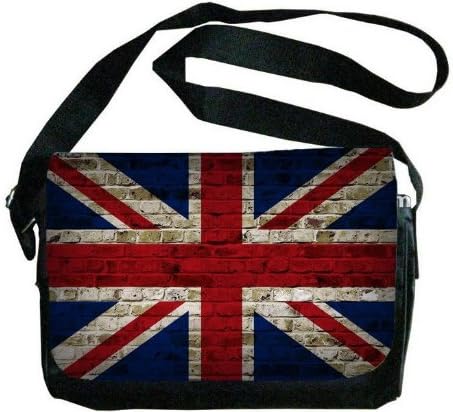 United Kingdom Flag Brick Wall Design Messenger Bag
