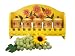 KITCHEN 5PC SPICE RACK W/WOOD HOLDER SUNFLOWER DECOR