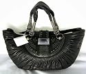 Dior Handbags (Black) Leather Plisse Medium Basket Bag LGM442001