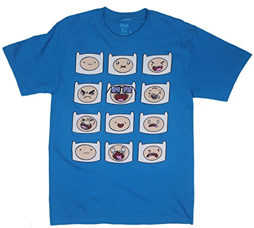 Adventure Time Finn Heads Mens T-Shirt (L)