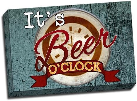 Princess Queen "Beer O'Clock" Quote Canvas Wall Art