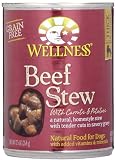 Wellness Canned Dog Food for Adult Dogs, Beef Stew with Carrots & Potatoes, 12-Pack of 12.5 oz. Cans