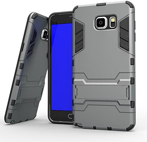 E-League(TM)Samsung Note 5 Case,Iron Man Crash-proof Dust-proof Protective Case with Holder for Samsung Note 5 5.7 inch (Iron grey)