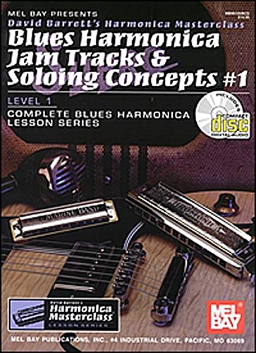Mel Bay Blues Harmonica Jam Tracks & Soloing Concepts #1 Book/CD Set