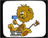 Decorated Mouse Pad with fixing, lion, hammering, building