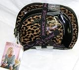 Betsey Johnson 3-piece Makeup Bag Set - Cheetah