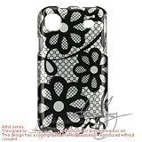 Black Lace Hard Case Snap On Faceplate Cover For Samsung Galaxy S 4G T-Mobi ....