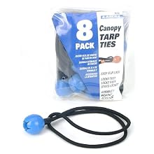 Ancra 95722 Canopy Tarp Ties, Multicolored, 8-Pack, 10-Inch