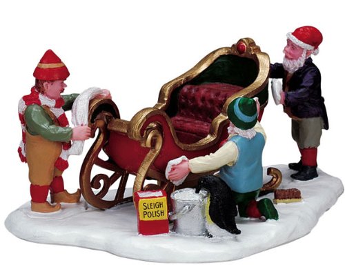 Lemax Santas Wonderland Village Sleigh Service Station Table Piece #73626