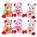 Glitter Collection (TM) Cute Teddy Bear 6 pcs combo with heart ,soft toy , gift , COMTED RS.299.00