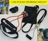 RopeInaBag Black Rope Cam Buckle Suspension Trainer (3000 Slackline Series). Made in USA.