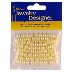 6mm Loose Round Pearls, Cream Cultura, 120 Pc Pkg (1 Pack)