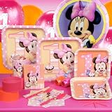 Minnies 1st Birthday Standard Party Pack for 8 Party Supplies