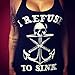 Lookatool Women Boat Anchor Skull Printing Vest Sleeveless Blouse Tank Tops (XL)
