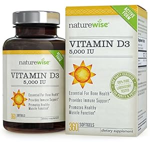 NatureWise Vitamin D3 5,000 IU, 360 Softgels (Packaging May Vary)