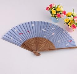 Folding Fan, Silk Hand Fan - Cute Goldfish Printed, Gift Idea