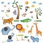 Decowall DW-1206 Jungle adesivi da parete | wall stickers | adesivi da parete | muro del tatuaggio | Decorazione murale | decalcomania della parete