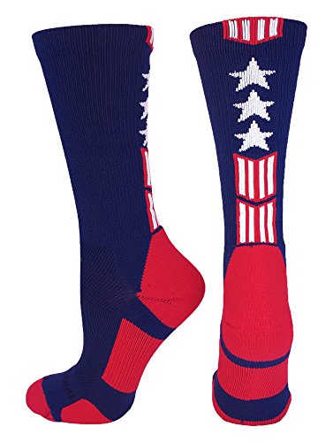 Patriot Stars and Stripes Team USA American Flag Crew Socks