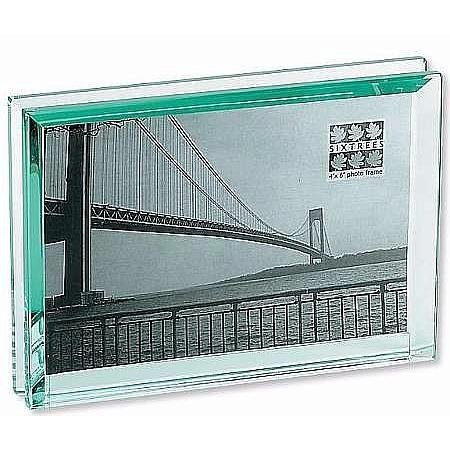 Sixtrees Emerald Cut Inward 5-Inch by 7-Inch Horizontal Photo Frame